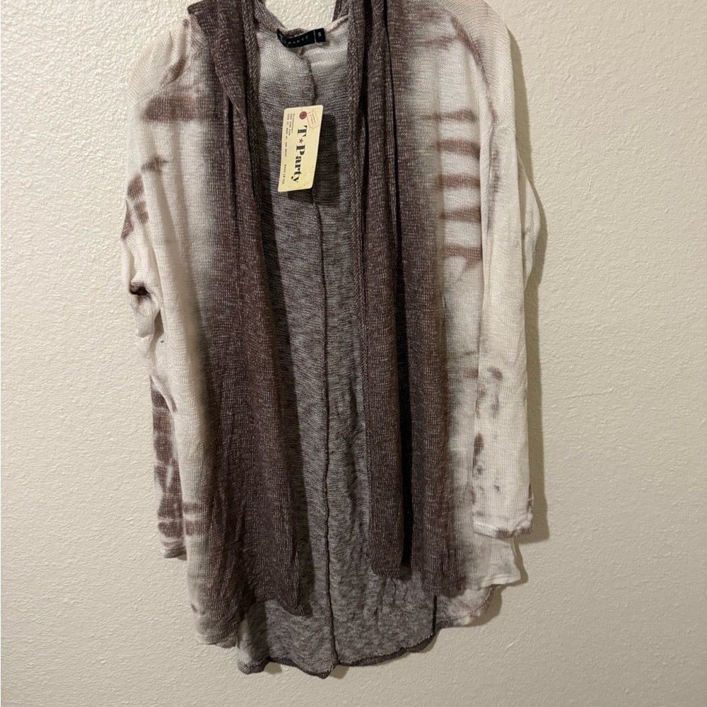 T Party Fashion Brown and White Jacket